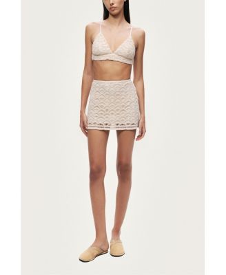 Women's High-Waisted Lace Mini Skirt