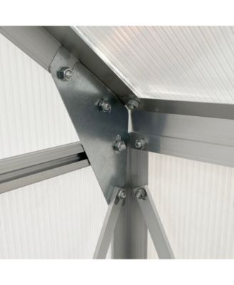 6'x6' Polycarbonate Walk-in Garden house w/ Sliding Door