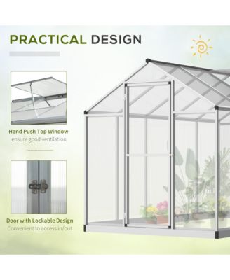 10' x 6' Portable Outdoor Walk-In Garden house w/ Roof Vent