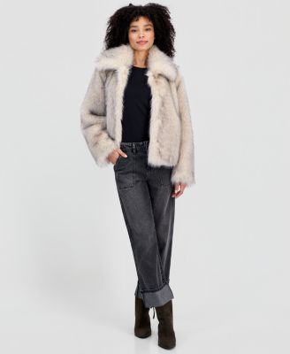 Women's Faux-Fur Collared Coat