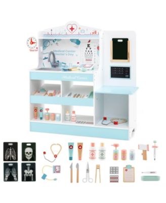 Wooden Medical Playset for Kids 3+ with Stethoscope Toy