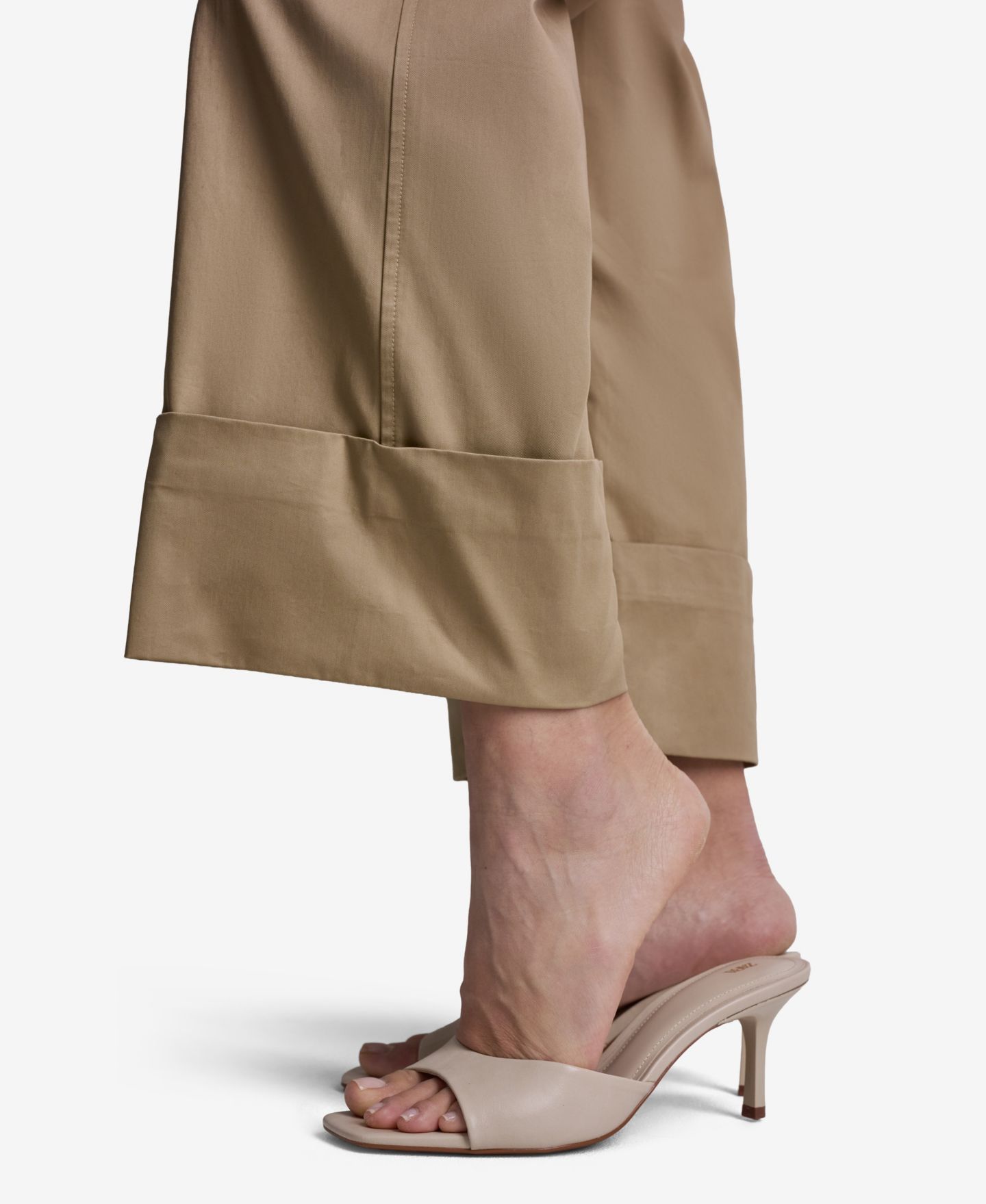 Женские брюки BCBG Cuffed Wide-Leg Cropped Pants, цвет: Коричневый — фото 4