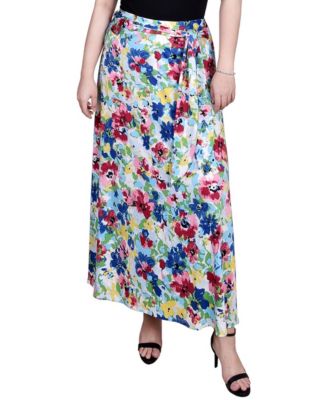 Women's Maxi Skirt With Sash Waist Tie