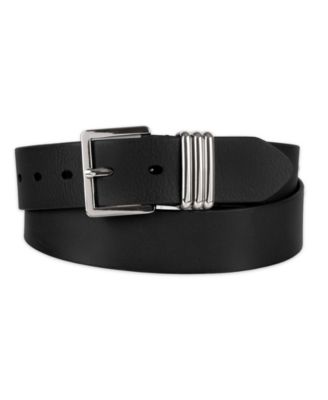 Women's Triple-Metal Strap Keeper Casual Leather Belt