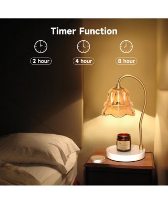 Dimmable Candle Warmer Lamp with Timer and 2 Bulbs for Home Decor