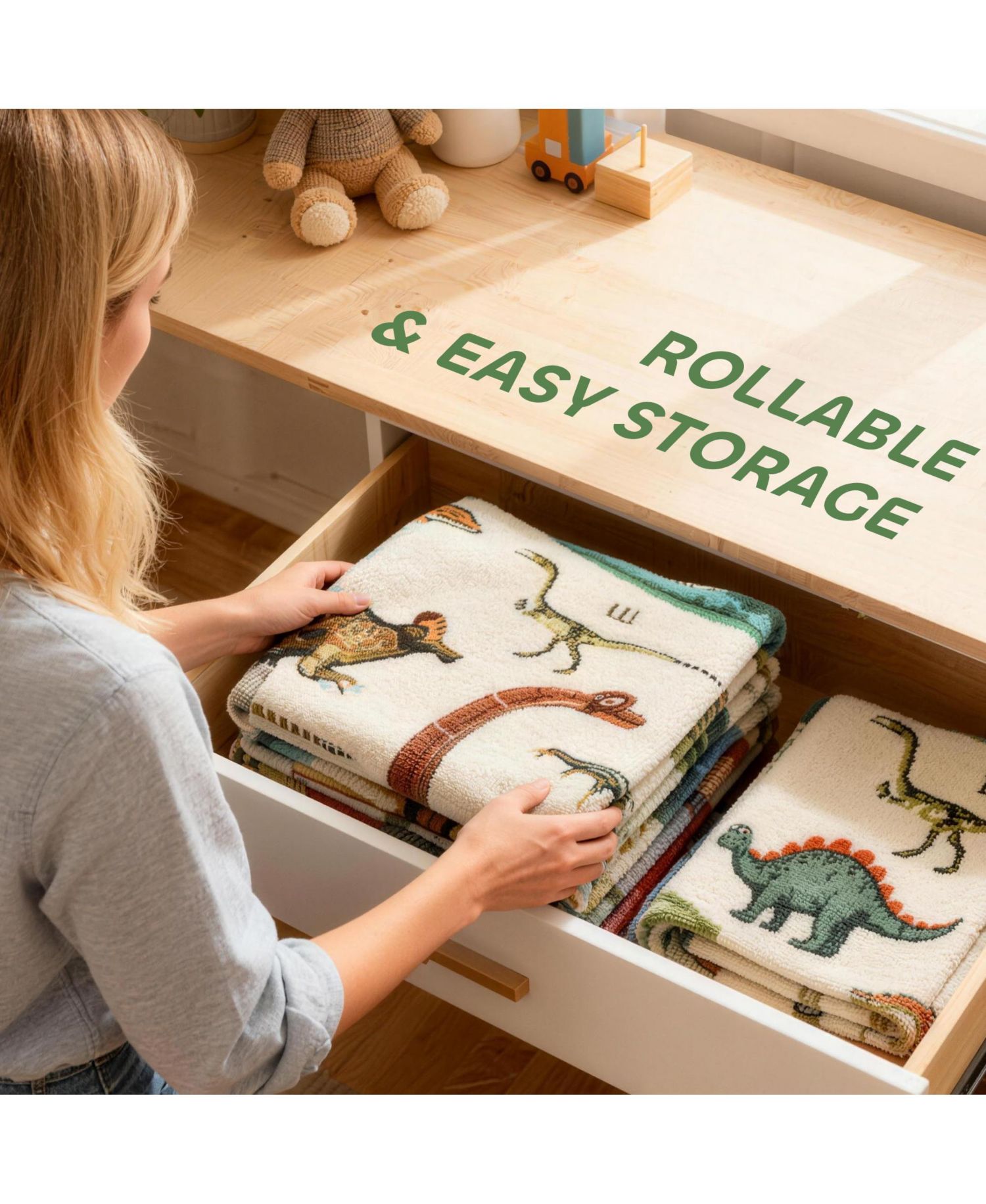 Dinosaur Pattern Play Mat, 78.7" x 59.1"