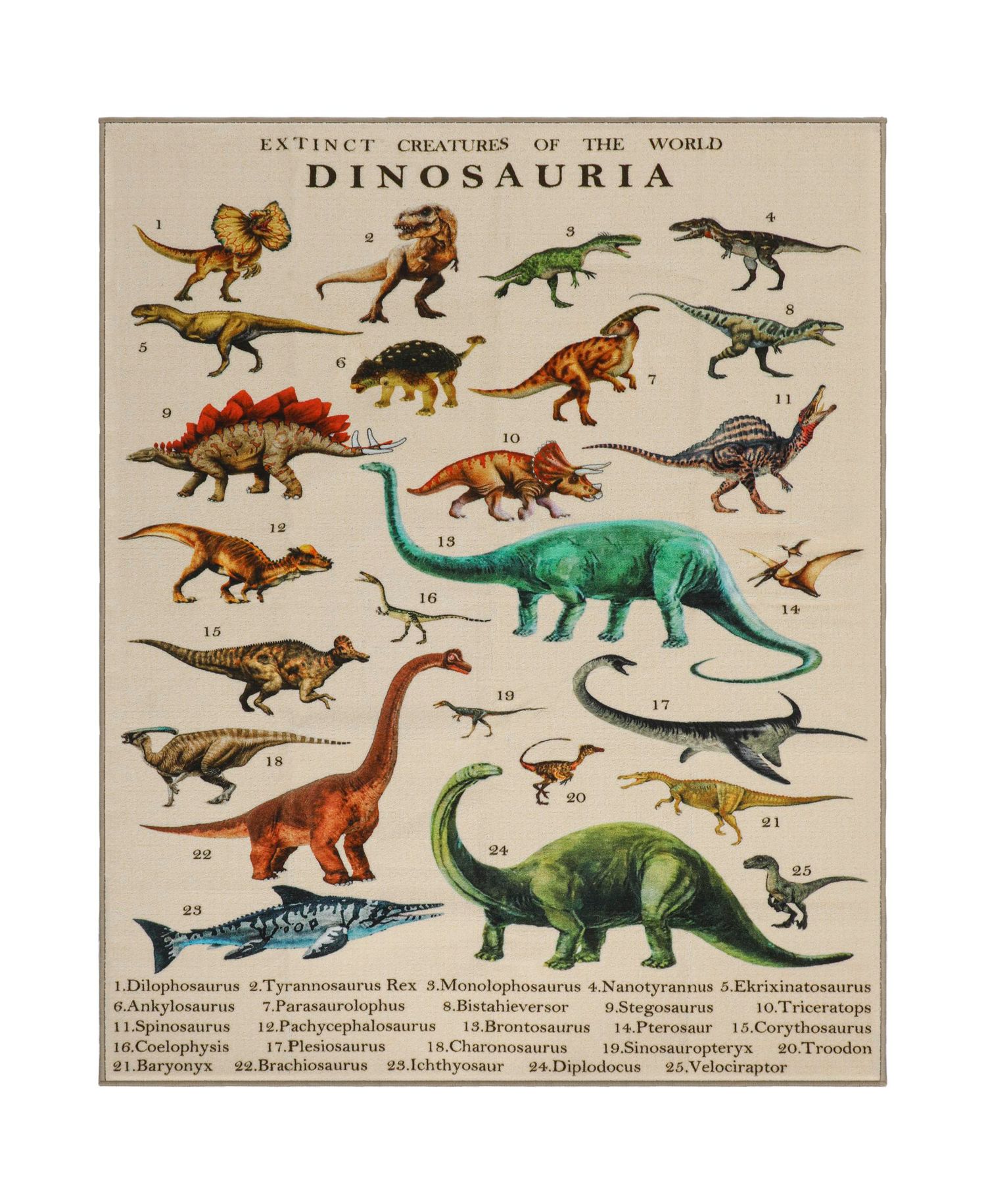 Dinosaur Pattern Play Mat, 78.7" x 59.1"