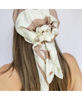 Women's Satin Striped Headscarf