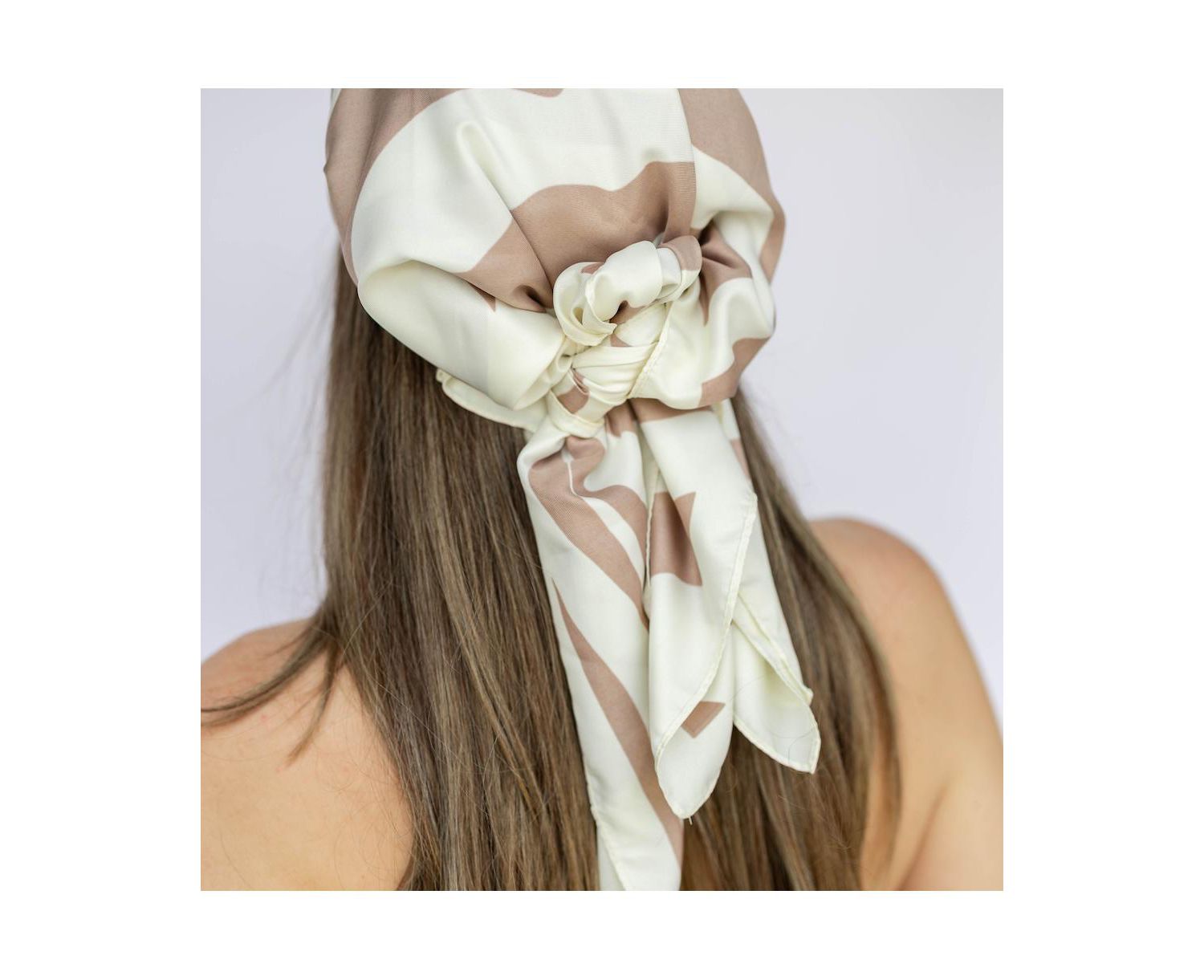 Women's Satin Striped Headscarf
