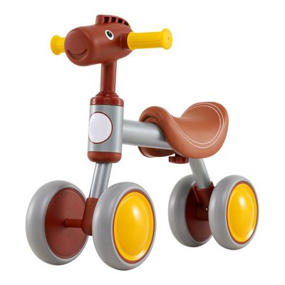 Baby Balance Bike No Pedal 4-Wheel Bicycle