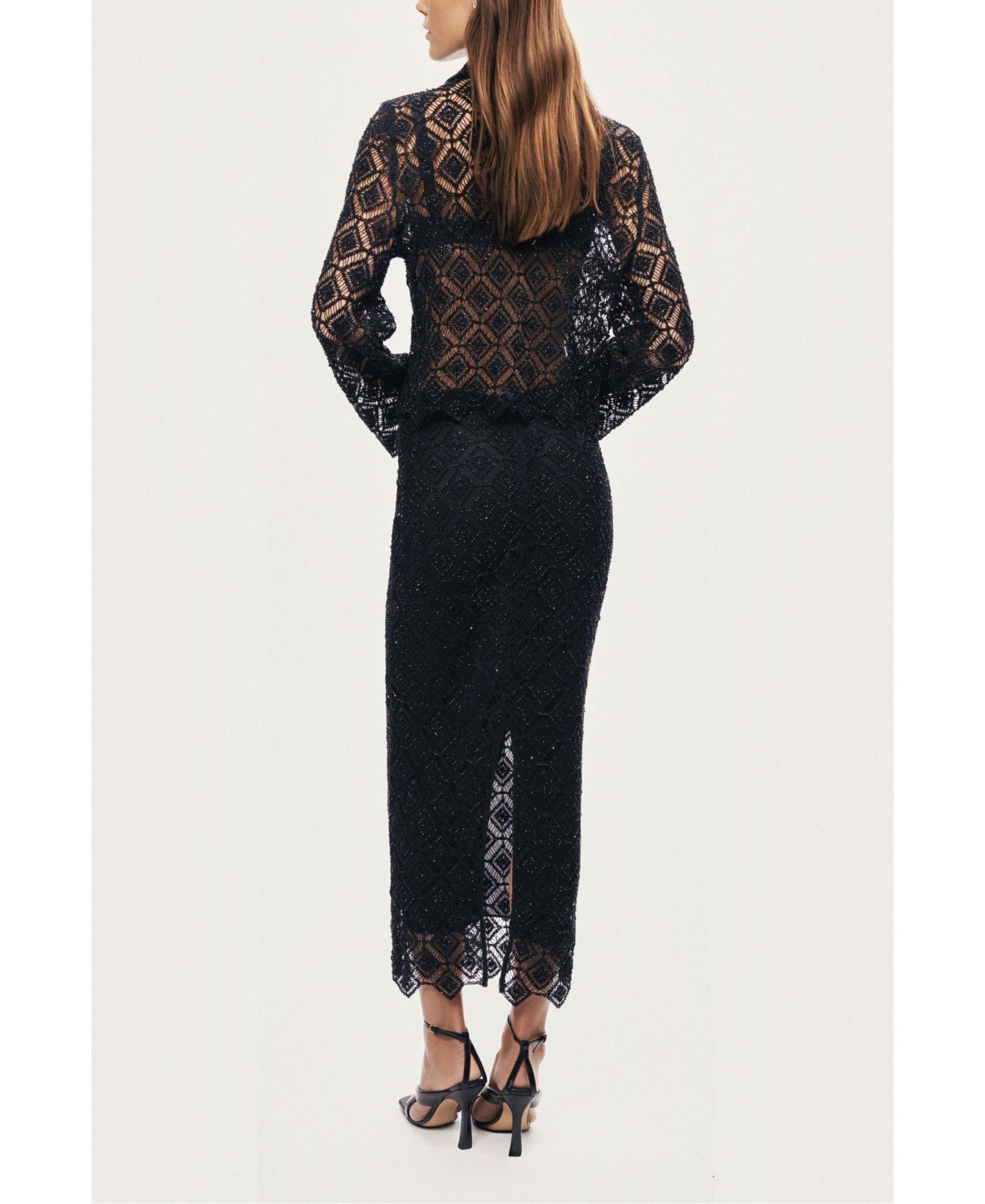 Женская куртка NOCTURNE Lace Sheer, цвет: Чёрный — фото 6