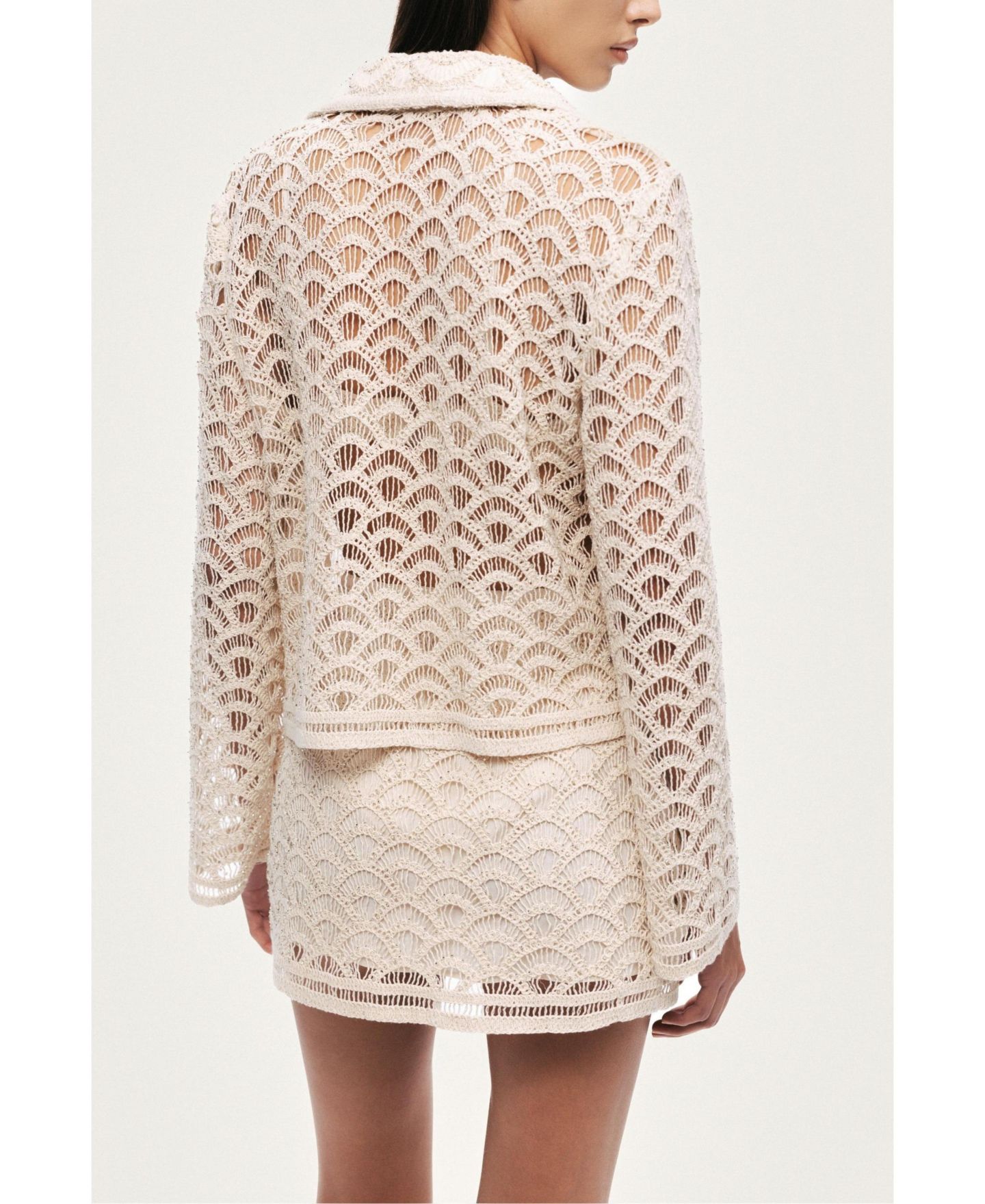 Женская куртка NOCTURNE Cropped Lace, цвет: Белый — фото 5