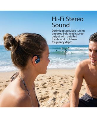 Open Ear Wireless Earbuds with Smart Digital Display and Over Ear Hooks