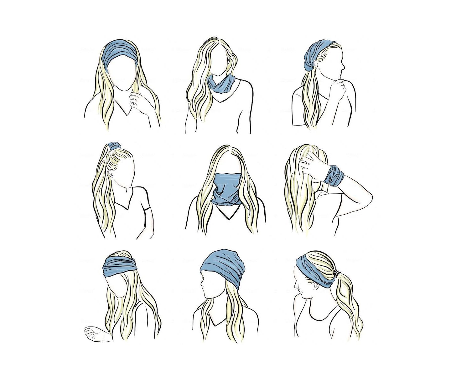 Женские аксессуары Headbands of Hope Limited Edition Luxe Tube Turban - Sunset Ombre, цвет: Розовый / Оранжевый — фото 10