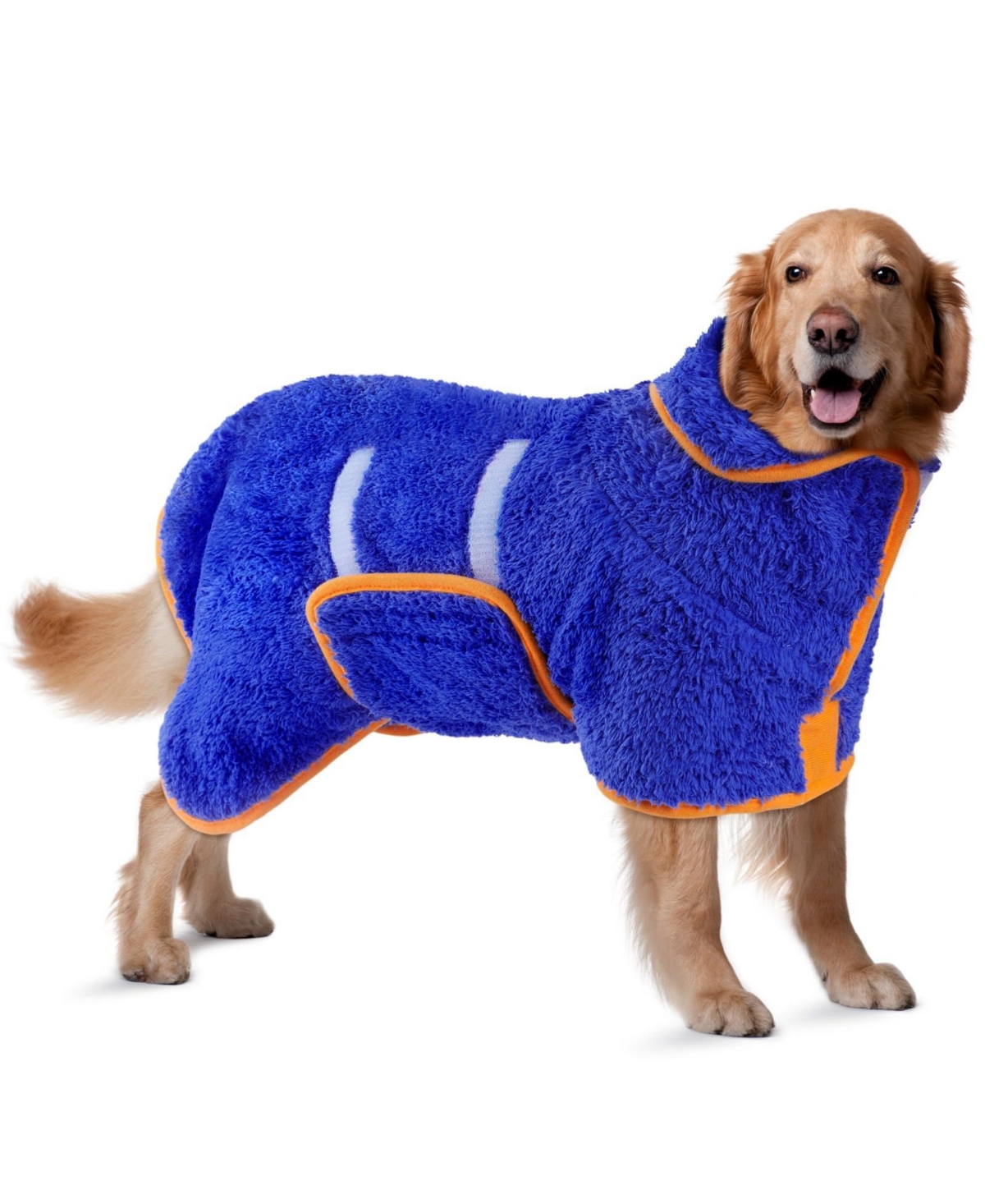 Aronkl Dog Bathrobe Quick Drying Super Absorbent Soft Warm Adjustable Machine Washable Pet Towel Supplies