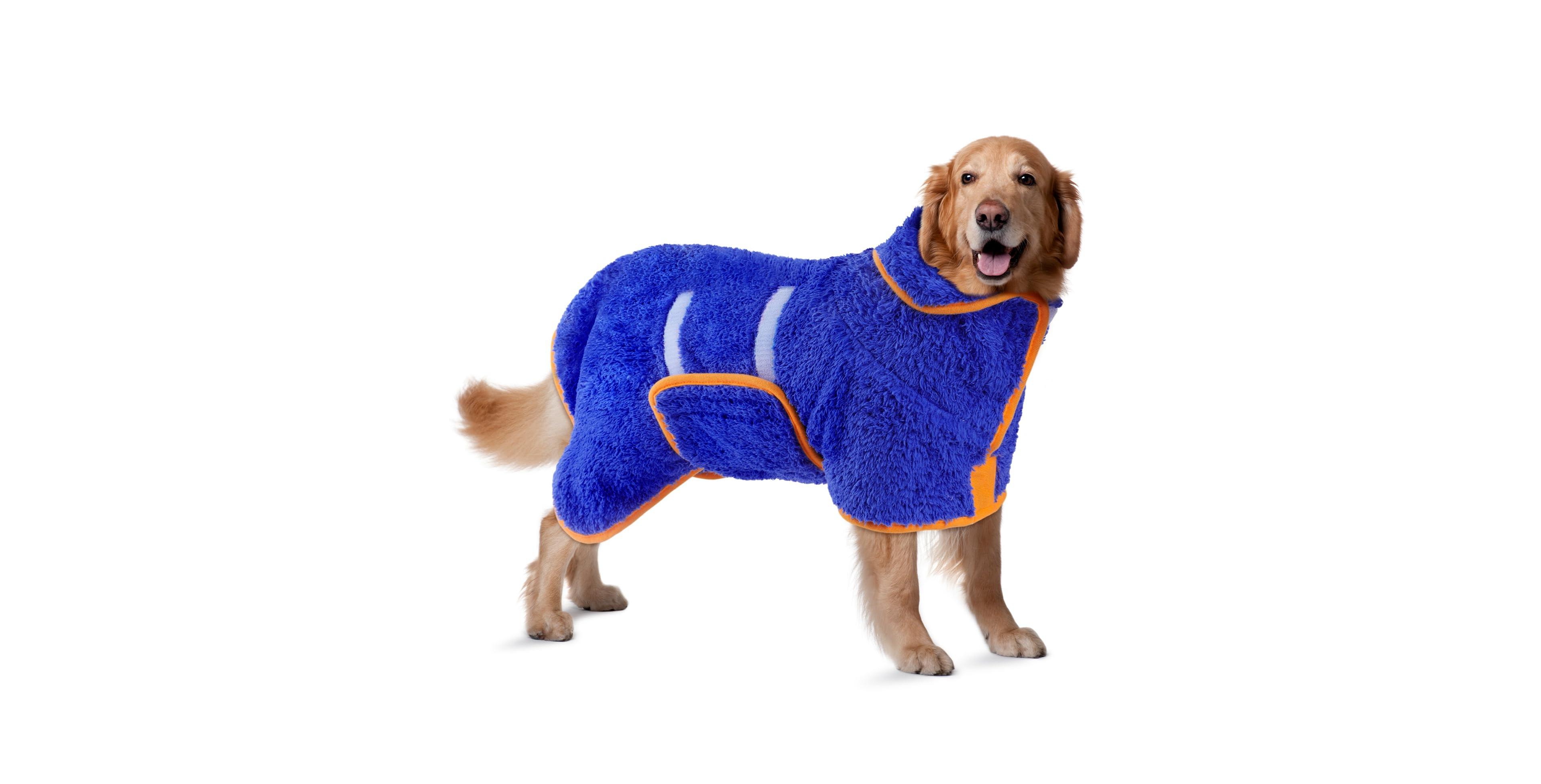 Aronkl Dog Bathrobe Quick Drying Super Absorbent Soft Warm Adjustable Machine Washable Pet Towel Supplies