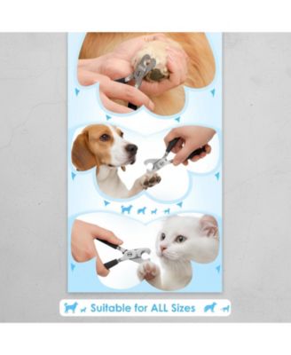 Professional Full Metal Dog Nail Clippers Heavy Duty Sharp for Large Dogs Cats Thick Nails with File