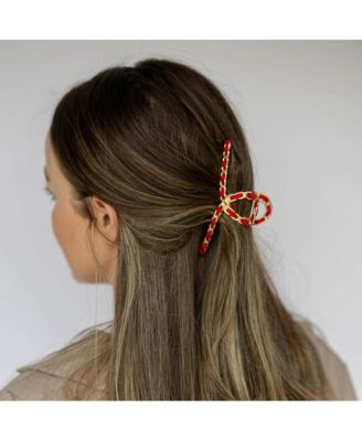 Women's Raffia Looped Hair Claw Clip