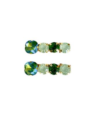 Women's Small Barrette Hair Clip - Jade Green