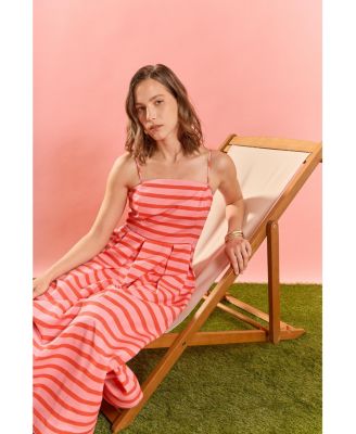 Women's Striped Midi Dress