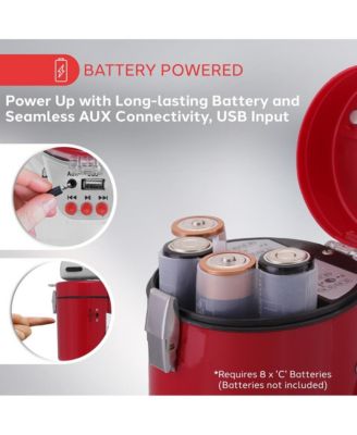 Megaphone Speaker with Talk & Siren Modes, Handheld Microphone, MP3,USB Reader, Aux Input