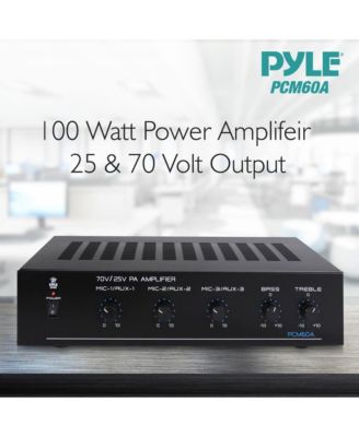 100W Bluetooth Power Amplifier with On/Off Switch and LED Indicator PCM60A - 25V/70V Output