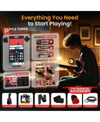  ST Style Electric Guitar Kit with 5W Amplifier and Accessories- High Gloss