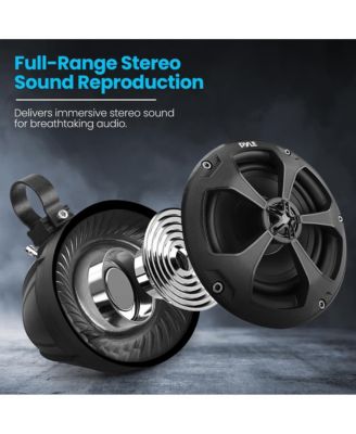  Waterproof Marine Speakers and 2-Channel Amplifier System Kit