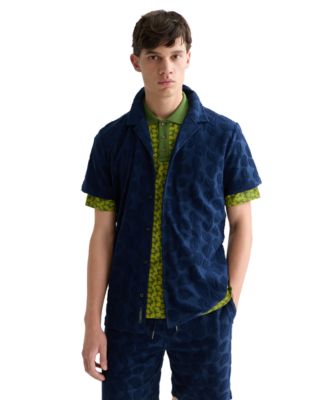 Men's French Terry Embroidered Short-Sleeve Shirt