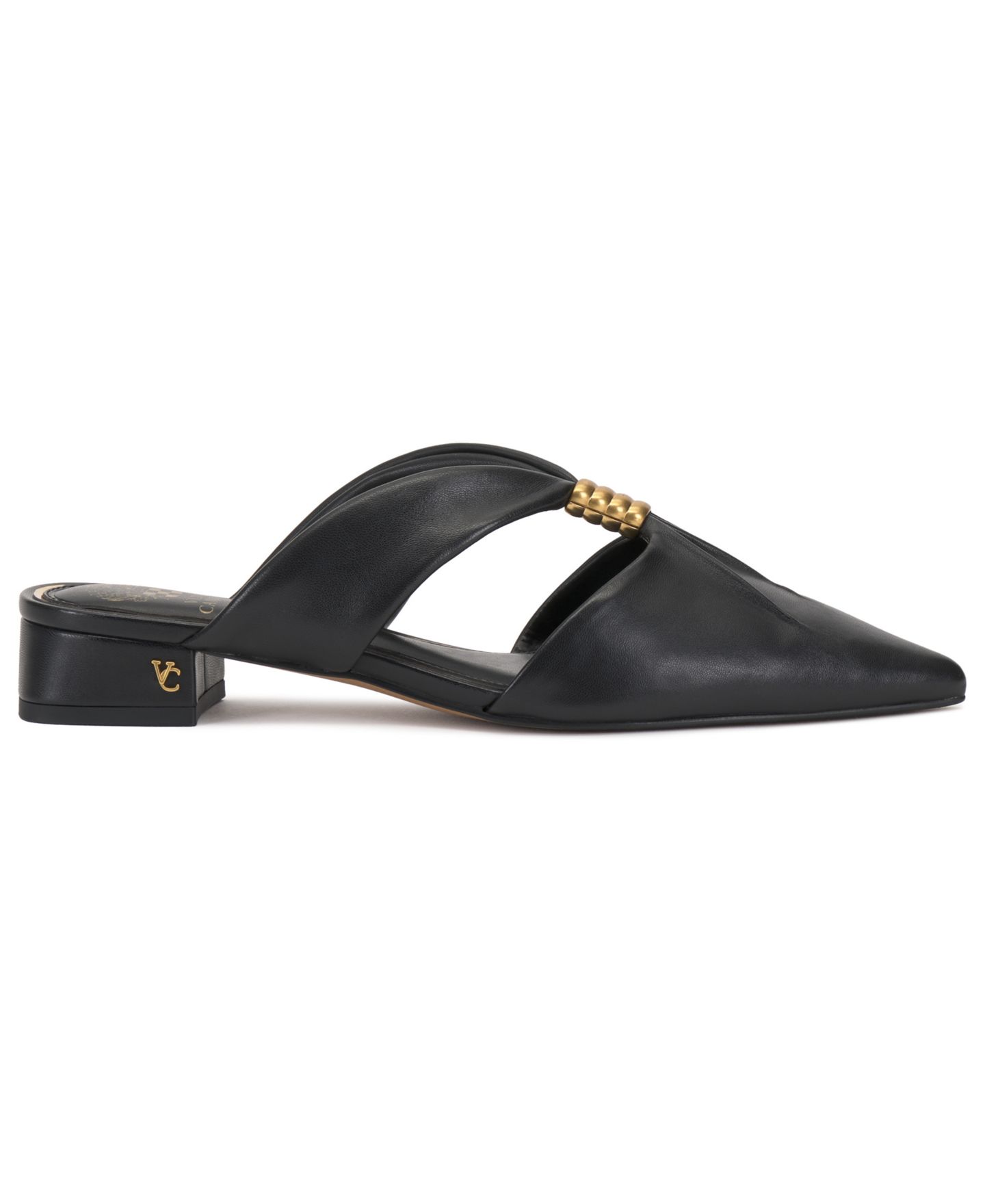 Женские сабо Vince Camuto Vanika Slip-On Mules, цвет: Чёрный кожаный — фото 2
