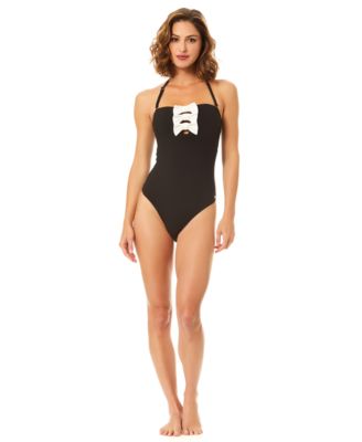 Women's Strapless Bow Bandeau One-Piece Swimsuit