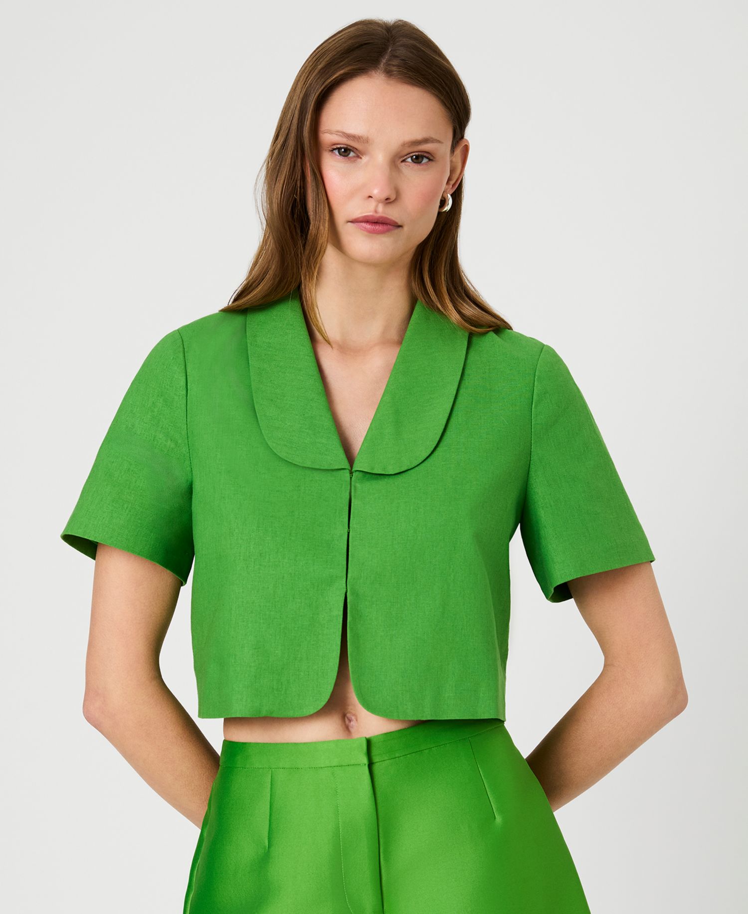Women's Short-Sleeve Collared Top