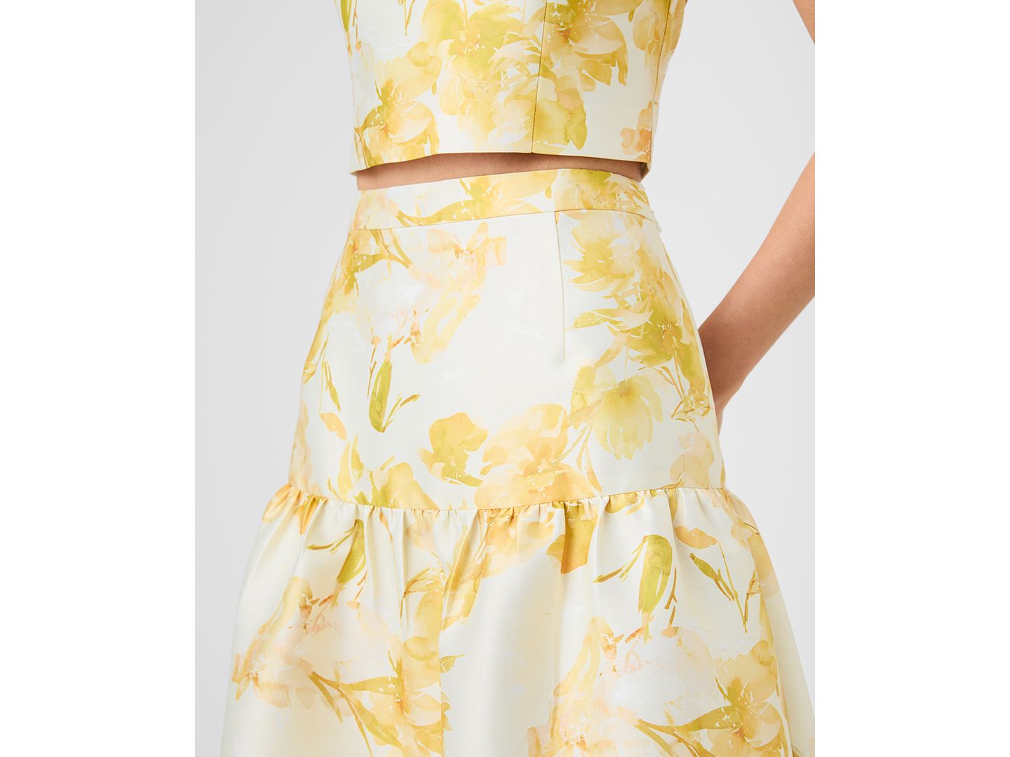 Женская юбка French Connection Printed Midi, цвет: Жёлтый — фото 5