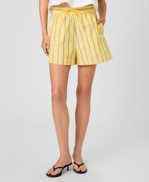 Женские шорты French Connection Striped Drawstring, цвет: Жёлтый разноцветный