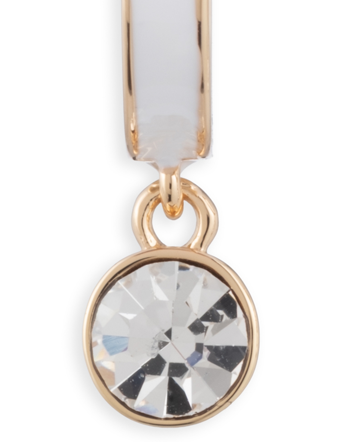 Givenchy Color Crystal & Inlay Hoop Earrings