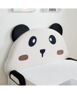 Panda Kids Bed, Padded Edges, Solid Wood Frame