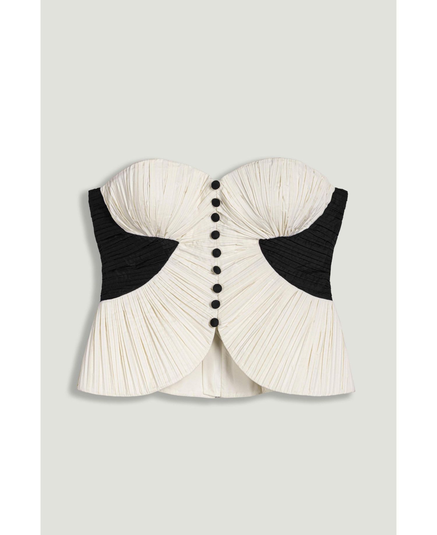 Women's Structured Strapless Contrast Bustier Top