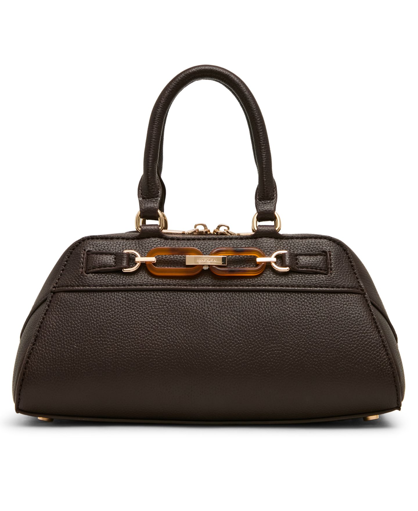 Женская сумка Anne Klein Tortoise Small Satchel Handbag, цвет: Чёрный — фото 1