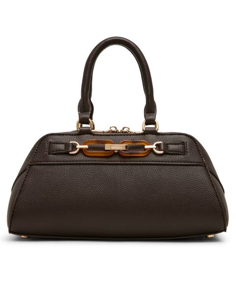 Женская сумка Anne Klein Tortoise Small Satchel Handbag, цвет: Чёрный