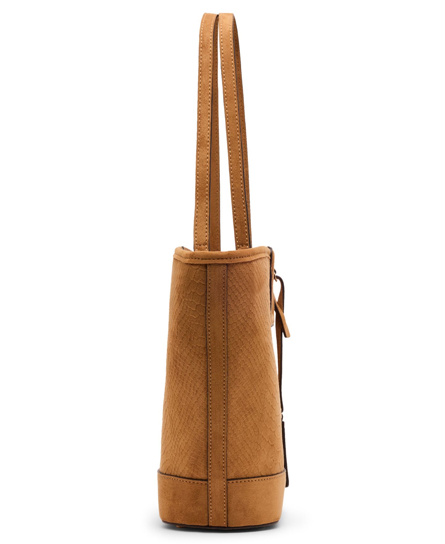 Женская сумка Anne Klein Textured Faux Suede Small Cut Out Handle Tote Handbag, цвет: Коричневый — фото 6