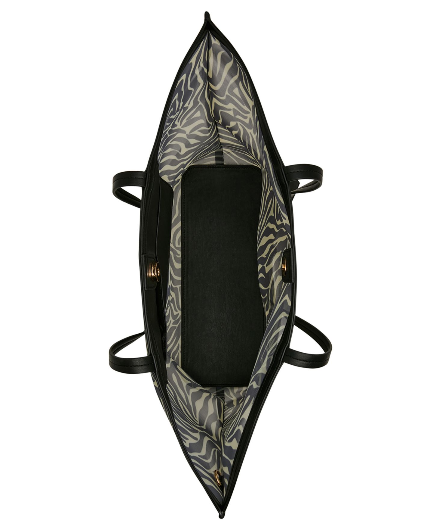 Женская сумка Anne Klein Printed Medium Tote Handbag, цвет: Чёрный — фото 4