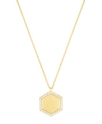 CZ Gold 2-Piece Pendant Necklace Set
