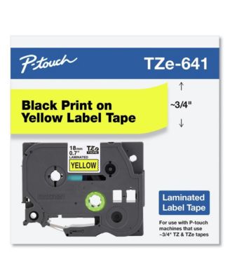 TZE641 0.7 in. x 26.2 ft. TZe Standard Adhesive Laminated Labeling Tape
