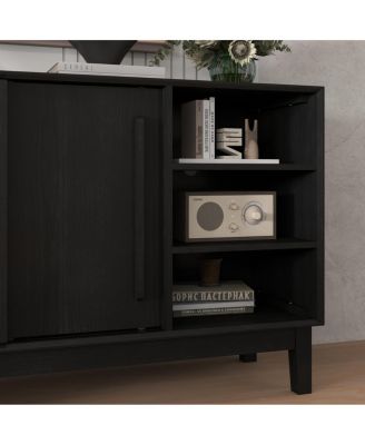 Farmhouse Fluted Sideboard with 2 Doors & Solid Wood Feet