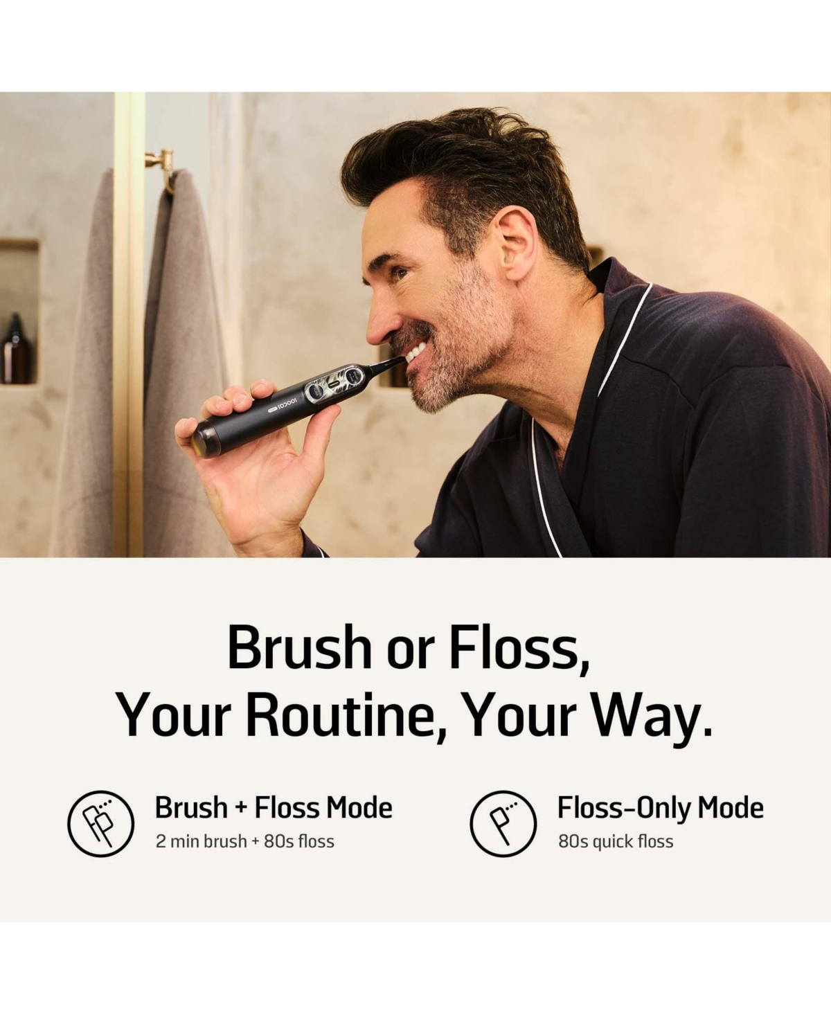 Soocas Neos Ii Ultra - Electric Toothbrush with Water Flosser Combo, 3-in-1: Flosses, Vibrates and Oscillates
