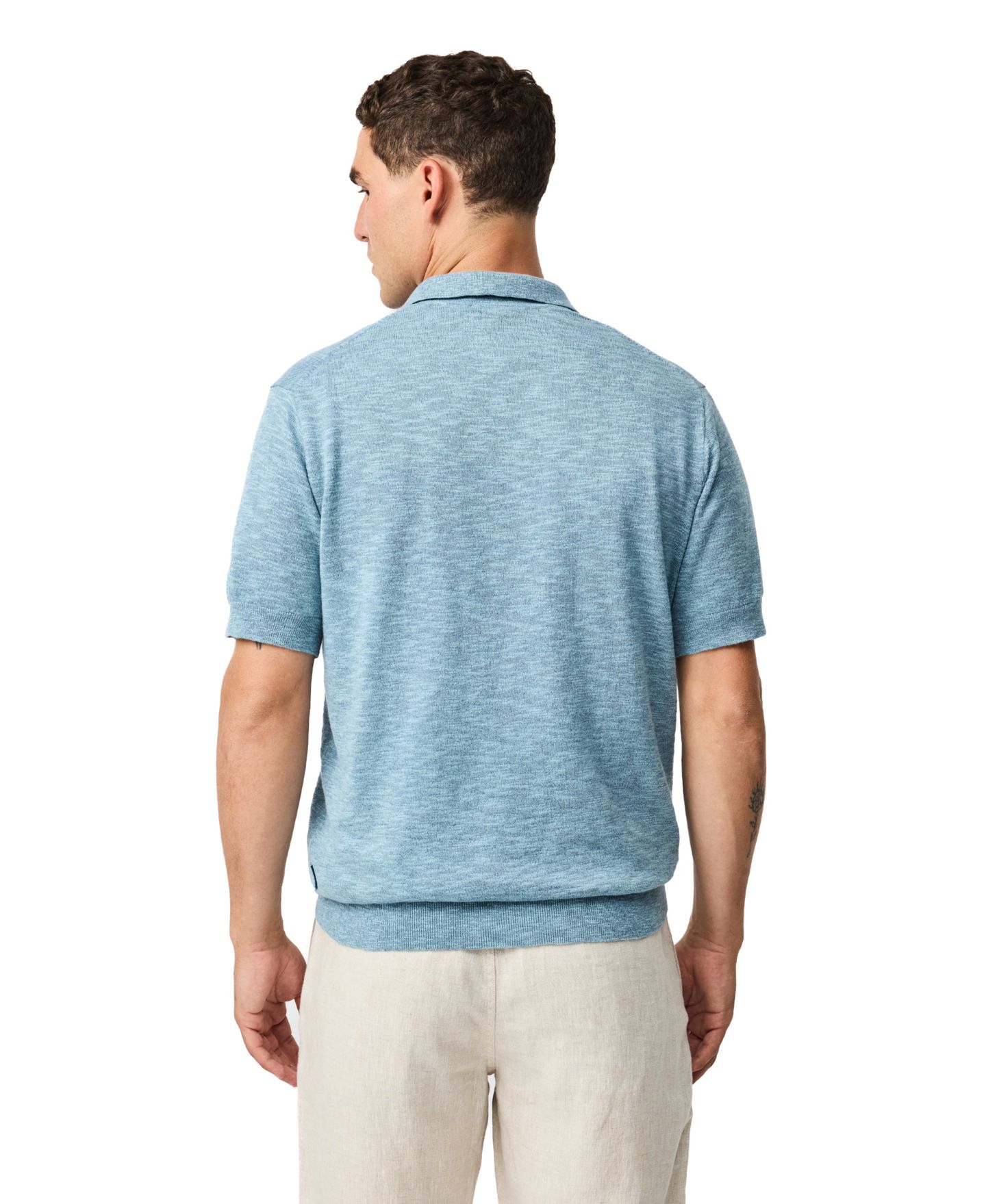 Мужское поло Rodd & Gunn Poison Bay Knit Polo Shirt, цвет: Aegean — фото 4