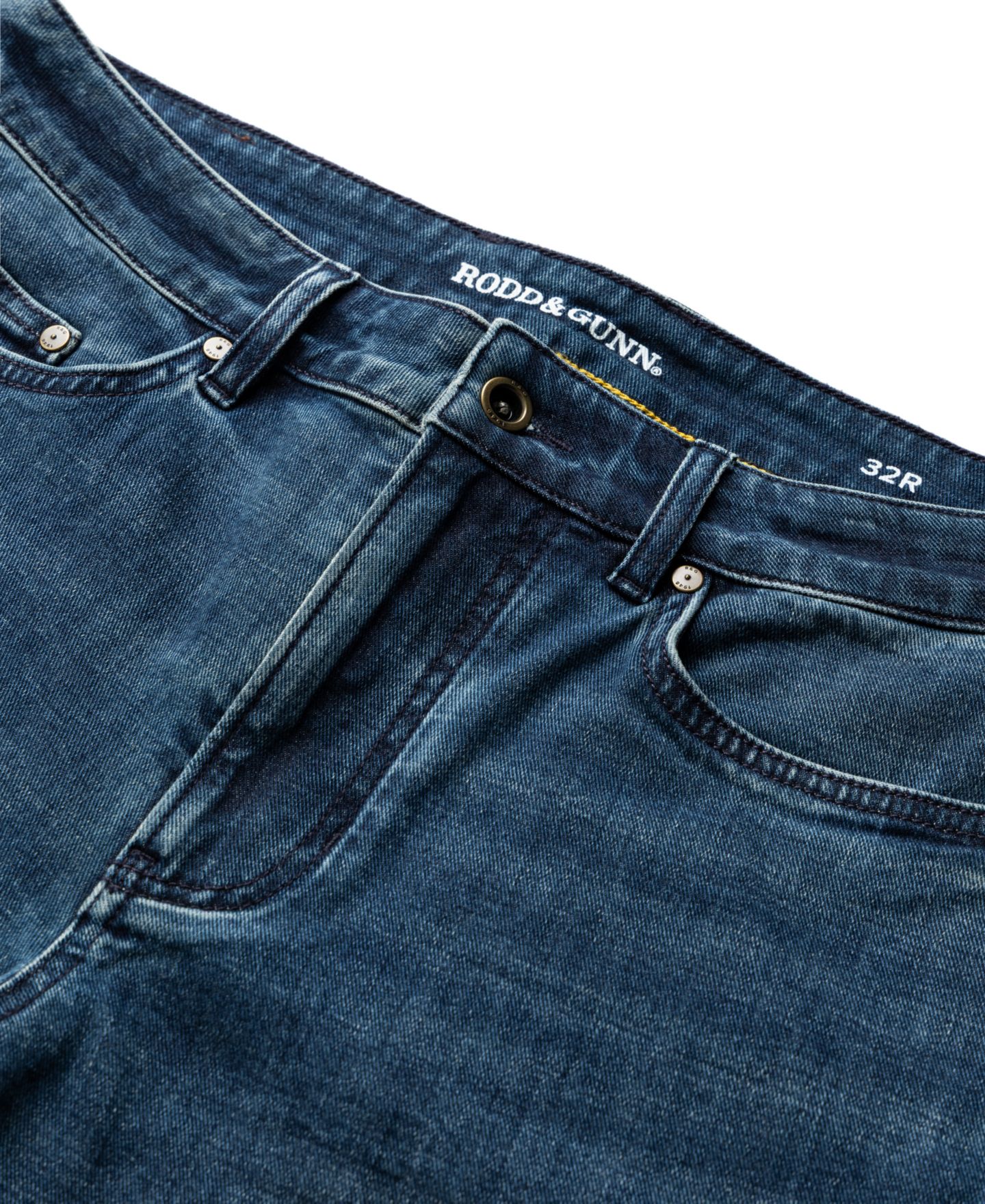 Мужские шорты Rodd & Gunn Regular-Fit Hadlow 9" Shorts, цвет: Джинсовый — фото 2