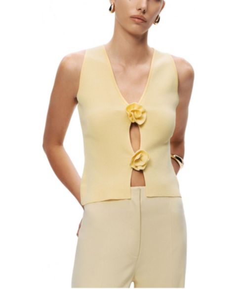 Женский топ NOCTURNE Floral Cut-Out Knit