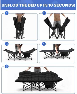 Camping Cot Oxford Heavy-duty Bed Outdoor Camping Outdoor Recreation Gear