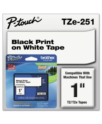 TZE251 0.94 in. x 26.2 ft. TZe Standard Adhesive Laminated Labeling Tape